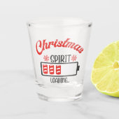Drinken met kerstgeest bij het laden Funny Holiday Shot Glas (Voorkant)