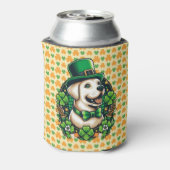Drinken met Sint Patricksdag Cute Hond Blikjeskoeler (Blikje Achterkant)