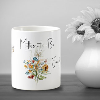 Drinken Mok Moeder-in-wording Kleurrijke Bloemen B