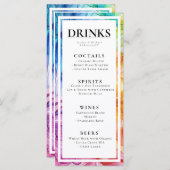 DRINKEN + mooie tekst ETHERISCHE BLOEM Menu (Voorkant / Achterkant)