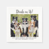 Drinken op de Amerikaanse Schattigee Sjabloon Cat  Servet (Voorkant)