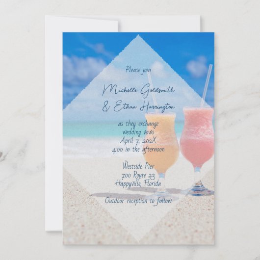 Drinken op de Casual uitnodiging tot het uitzenden (Voorkant)