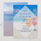 Drinken op de Casual uitnodiging tot het uitzenden (Voorkant / Achterkant)