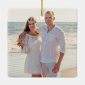 Drinken op de kerstdag van de wedstrijd keramisch ornament (Achterkant)