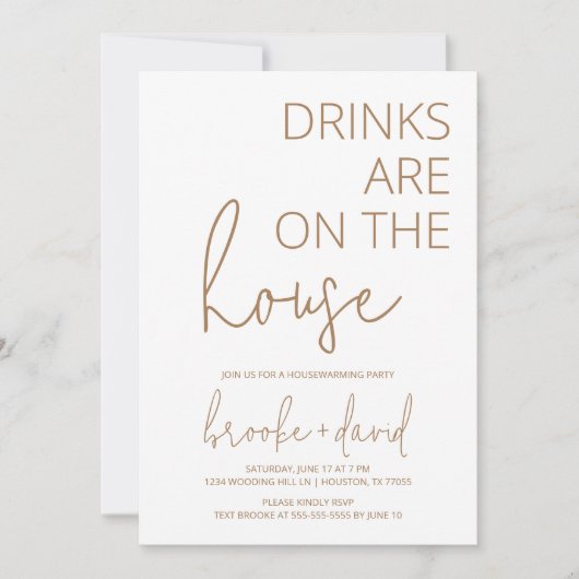 Drinken op de neutrale uitnodiging tot het opwarme (Voorkant)