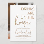 Drinken op de neutrale uitnodiging tot het opwarme (Voorkant / Achterkant)