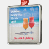 Drinken op het Beach Vacation Memory Metalen Ornament (Links)