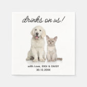 Drinken op het simpele fotograferen van een paar k servet (Voorkant)