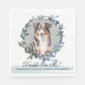 Drinken op Me Australian Shepherd Huwelijk Servet (Voorkant)