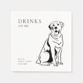 Drinken op Me Dog Wedding Servet (Voorkant)