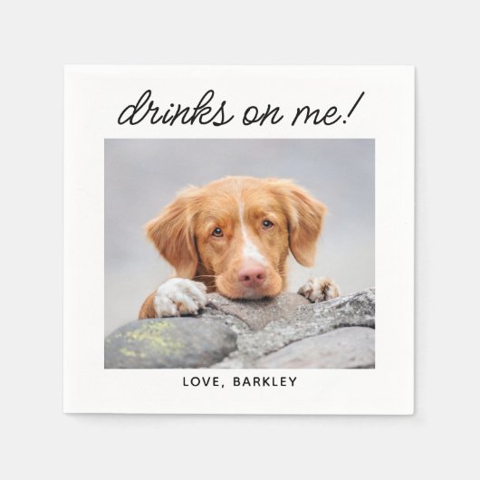 Drinken op me Eenvoudige foto's met een paardenwed Servet (Voorkant)