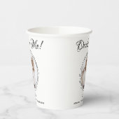 Drinken op me Elegant Pet Photo Dog Wedding Papieren Bekers (Links)