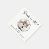 Drinken op me Elegant Pet Photo Dog Wedding Servet (Hoek)