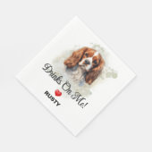 Drinken op Me King Charles Spaniel Wedding Servet (Hoek)