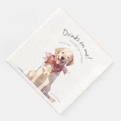 Drinken op Me Labrador Waterverf Fun Dog Pet Servet (Hoek)