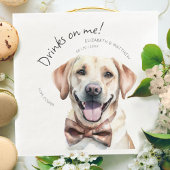 Drinken op Me Labrador Waterverf Fun Dog Pet Servet