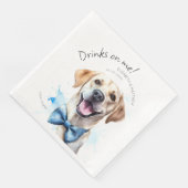 Drinken op Me Labrador Waterverf Fun Dog Pet Servet (Hoek)