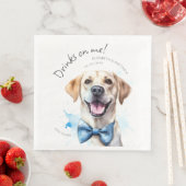 Drinken op Me Labrador Waterverf Fun Dog Pet Servet (Insitu)