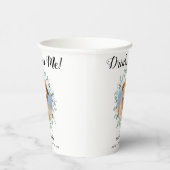 Drinken op me Open Bar Foto Eucalyptus Wedding Papieren Bekers (Rechts)