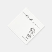 Drinken op Me Script Dachshund Doxie Dog Wedding Servet (Hoek)