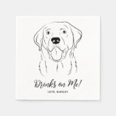Drinken op mij Aangepaste Labrador Retriever Hond  Servet (Voorkant)