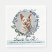 Drinken op mij Australian Cattle Dog Wedding Servet (Voorkant)