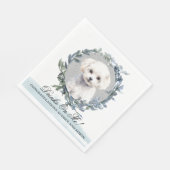 Drinken op mij Bichon Frise Pet Wedding Servet (Hoek)
