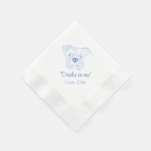 Drinken op mij! Boxer bruiloft servetten (Hoek)