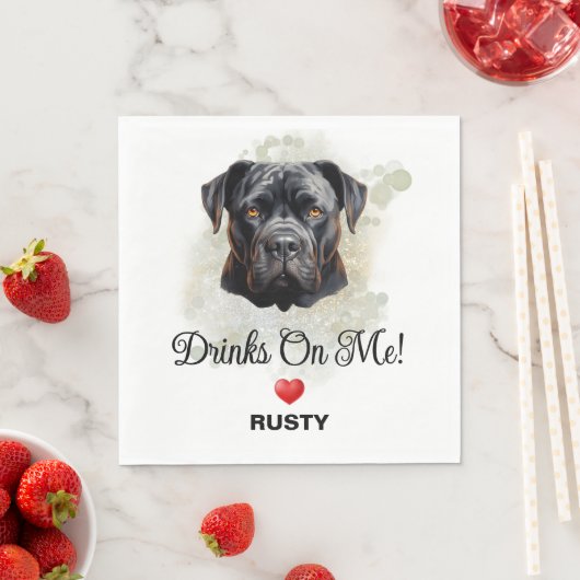 Drinken op mij Cane Corso bruiloft Servet (Insitu)