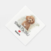 Drinken op mij Cavapoo bruiloft Servet (Hoek)