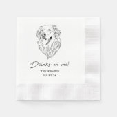 Drinken op mij Custom Pet Cocktail servetten bruil (Voorkant)