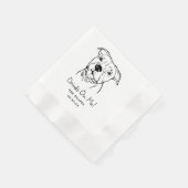 Drinken op mij Custom Pet Cocktail servetten bruil (Hoek)