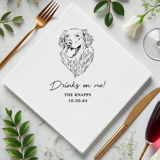 Drinken op mij Custom Pet Cocktail servetten bruil