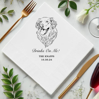 Drinken op mij Custom Pet Cocktail servetten bruil
