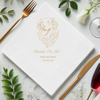 Drinken op mij Custom Pet Cocktail servetten bruil