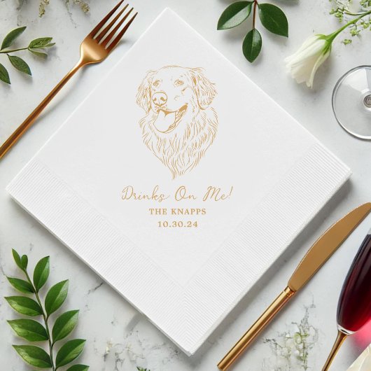 Drinken op mij Custom Pet Cocktail servetten bruil