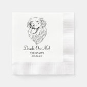 Drinken op mij Custom Pet Cocktail servetten bruil (Voorkant)