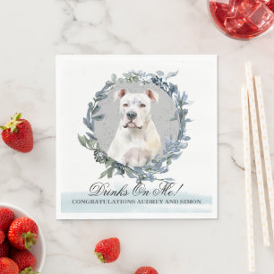 Drinken op Mij! Dogo Argentino Hond Huwelijk Servet