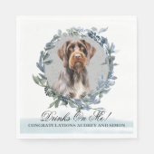 Drinken op mij! Duitse draadharige pointerhond fot Servet (Voorkant)