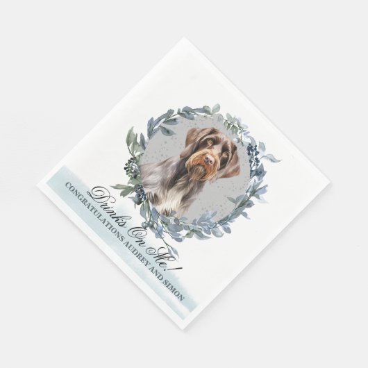 Drinken op mij! Duitse Wirehaired Pointer Dog Pet Servet (Hoek)