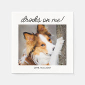 Drinken op mij Eenvoudige foto Leuke Schattigee Ho Servet (Voorkant)