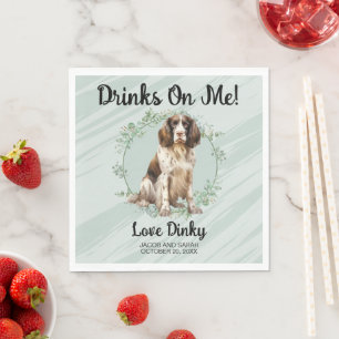 Drinken op mij! Engelse Springer Spaniel Hond brui Servet