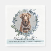 Drinken op mij Eucalyptus Bloemen en Chocolade Lab Servet (Voorkant)