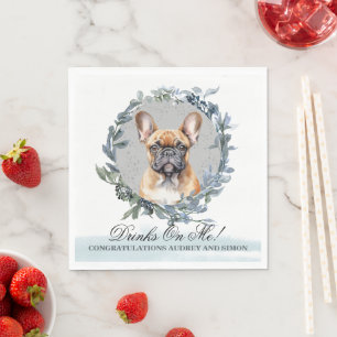 Drinken op mij! Franse Bulldog Servetten met foto