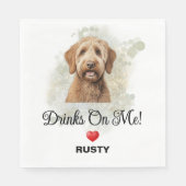 Drinken op mij Labradoodle bruiloft Servet (Voorkant)