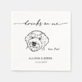 Drinken op Mij Modern Schattige Huisdier Hondenlie Servet (Voorkant)