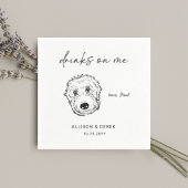 Drinken op mij | Modern Schattige Huisdier Kunstwe Servet