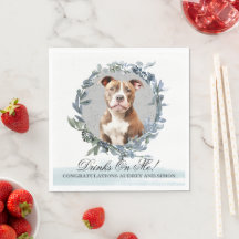 Drinken op mij! Pitbull hond huwelijksfeest huisdi