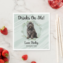 Drinken op mij! Russische Terrier-hondsfoto Servet