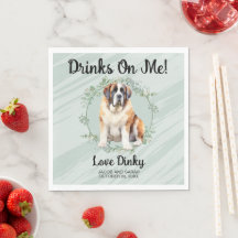Drinken op mij! Saint Bernard Hond bruiloft huisdi